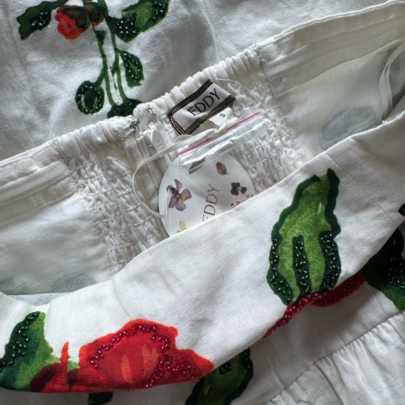 NWT Eddy Daisy Dress x Larsen McDowell Beaded Floral Strapless Dress - Picture 3 of 4